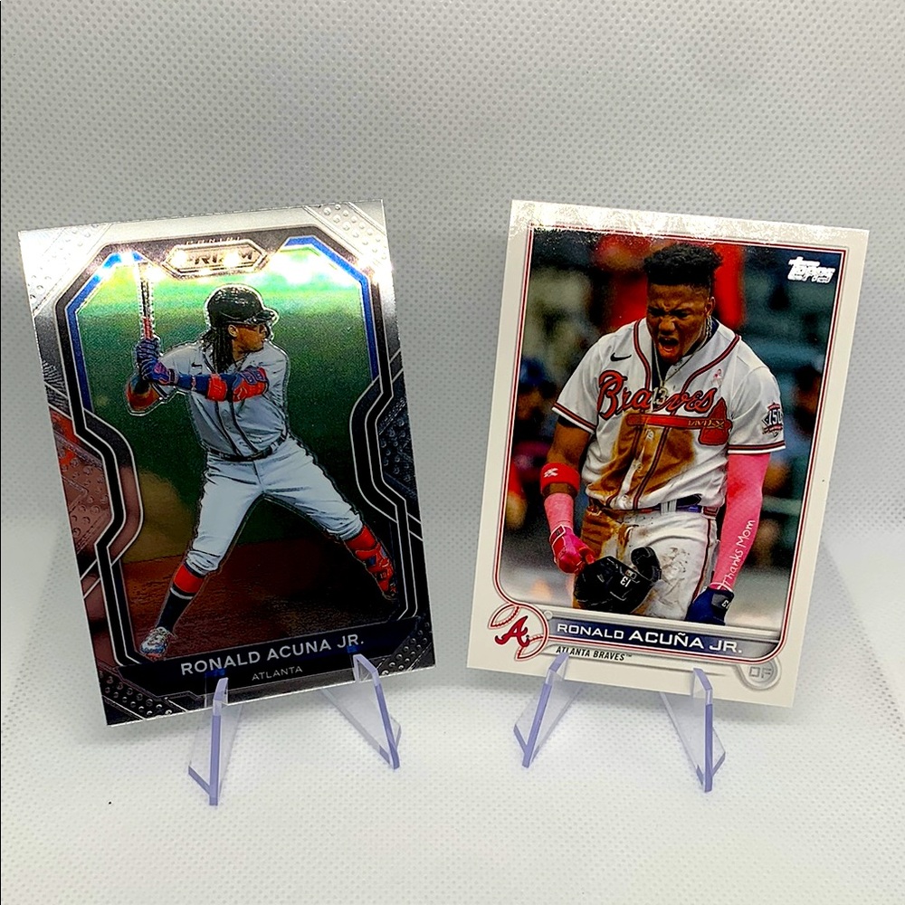Ronald Acuna Jr. MLB Baseball Cards Atlanta Braves All Star Outfielder Perfect - Picture 2 of 6
